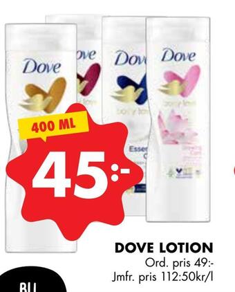 ÖoB Dove lotion erbjuda