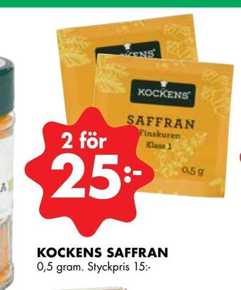 ÖoB Kockens saffran erbjuda