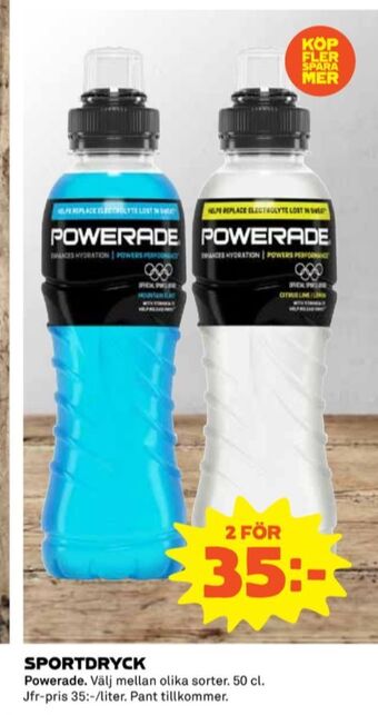 Coop Powerade energidryck erbjuda