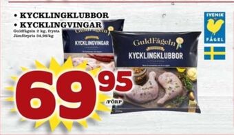 Matdax Guldfågeln kycklingklubbor erbjuda