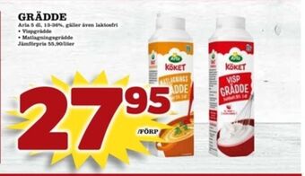 Matdax Arla köket matlagningsgrädde erbjuda