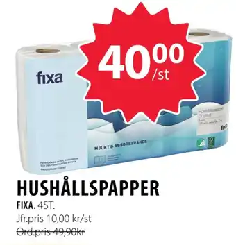 Fixa hushållspapper