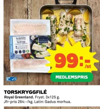 Coop Royal greenland torskfilé erbjuda