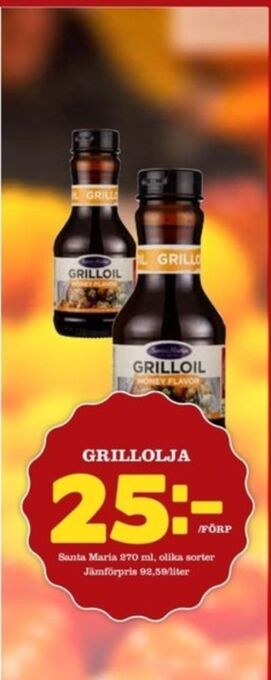 Matdax Santa maria grillolja erbjuda