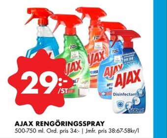 ÖoB Ajax rengöringsmedel erbjuda