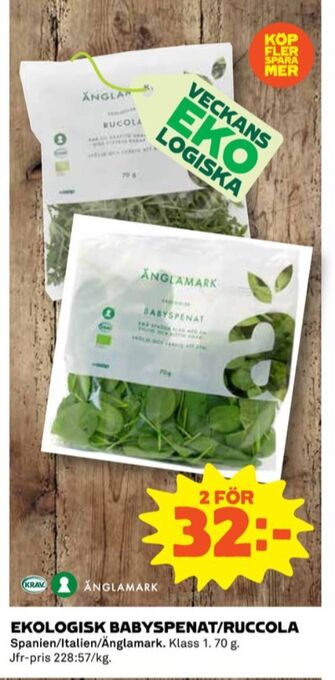 Coop Änglamark sallat erbjuda