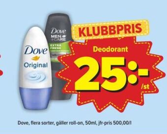 Östenssons Dove deodorant roll-on erbjuda