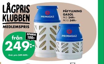 ÖoB Primagaz gas erbjuda