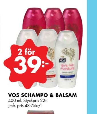 ÖoB Vo5 balsam erbjuda