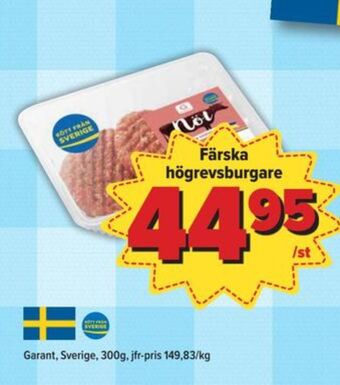 Östenssons Garant hamburgare erbjuda