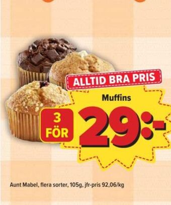 Östenssons Aunt mabels muffins erbjuda