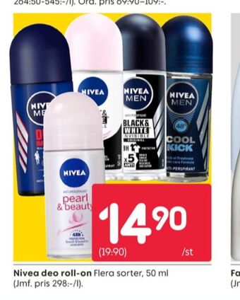 Rusta Nivea deodorant roll-on erbjuda