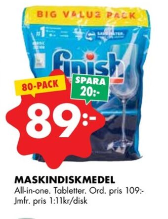 ÖoB Finish diskmaskintabs erbjuda