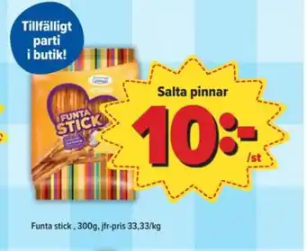 Östenssons Funta stick salta pinnar erbjuda