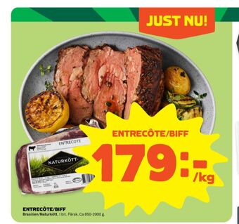 Stora Coop Naturkött entrecôte erbjuda