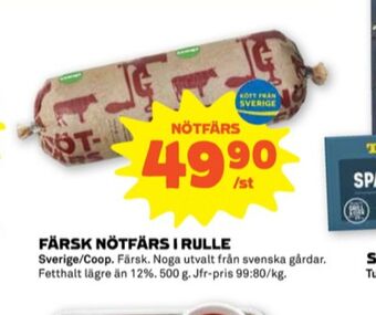 Stora Coop Coop nötfärs erbjuda
