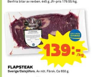 Stora Coop Dalsjöfors flapstek erbjuda