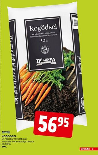 Jem&Fix Rölunda naturgödsel erbjuda