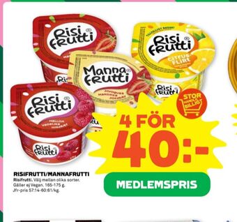 Stora Coop Risifrutti mellanmål erbjuda