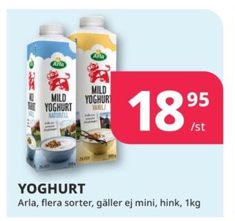 Tempo Arla yoghurt erbjuda