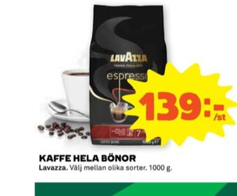 Stora Coop Espresso kaffebönor erbjuda
