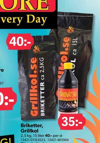 DollarStore Briketter, grillkol erbjuda