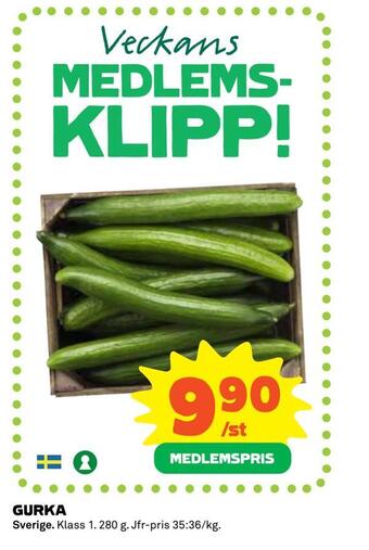 Coop Extra Gurka erbjuda