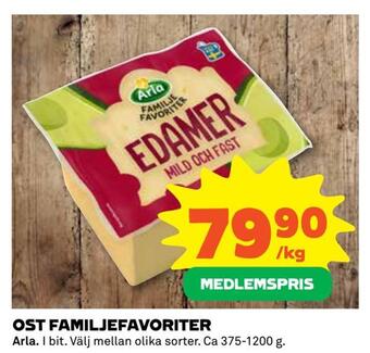 Coop Extra Ost familjefavoriter erbjuda