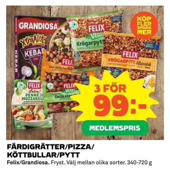 Coop Extra Färdigrätter/pizza/ köttbullar/pytt erbjuda