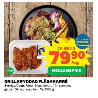 Coop Extra Grillkryddad fläskkarré erbjuda