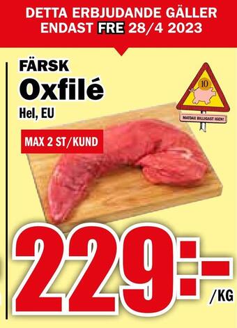 Matdax Oxfilé erbjuda
