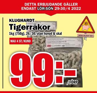 Matdax Tigerräkor erbjuda