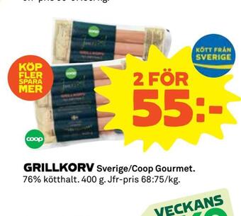 Coop Extra Grillkorv erbjuda