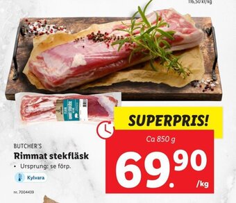 BUTCHER'S Rimmat stekfläsk