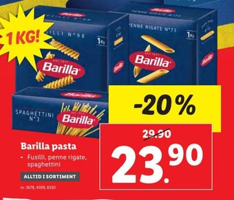 Lidl Barilla pasta erbjuda
