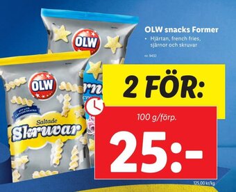 Lidl OLW snacks Former erbjuda