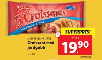 Lidl MAITRE JEAN-PIERRE Croissant med jordgubb erbjuda