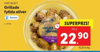 Lidl CHEF SELECT Grillade fyllda oliver erbjuda
