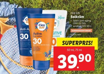 Lidl CIEN SUN Solkräm erbjuda