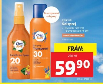 Lidl CIEN SUN Solsprej erbjuda