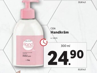 Lidl CIEN Handkräm erbjuda