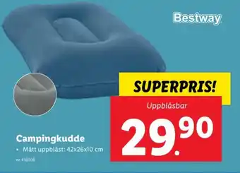 Lidl Bestway Campingkudde erbjuda
