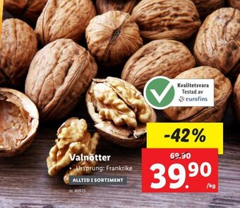 Lidl Valnötter erbjuda