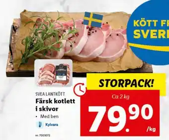 Lidl SVEA LANTKÖTT Färsk kotlett i skivor erbjuda