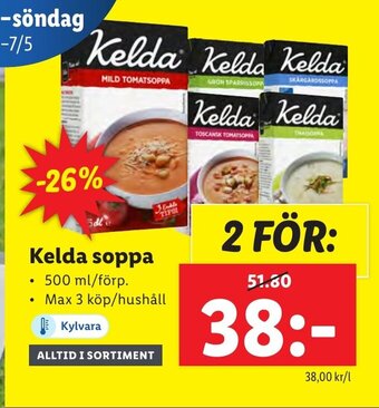 Lidl Kelda soppa erbjuda