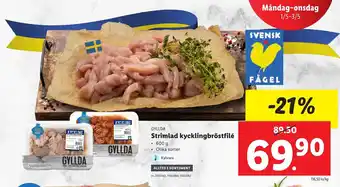 Lidl GYLLDA Strimlad kycklingbröstfilé erbjuda