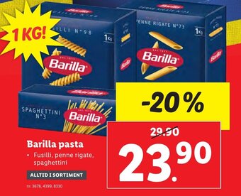 Lidl Barilla pasta erbjuda