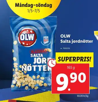 Lidl OLW Salta jordnötter erbjuda