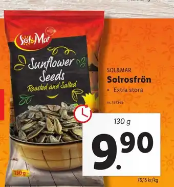 Lidl SOL&MAR Solrosfrön erbjuda