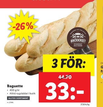 Lidl Baguette erbjuda